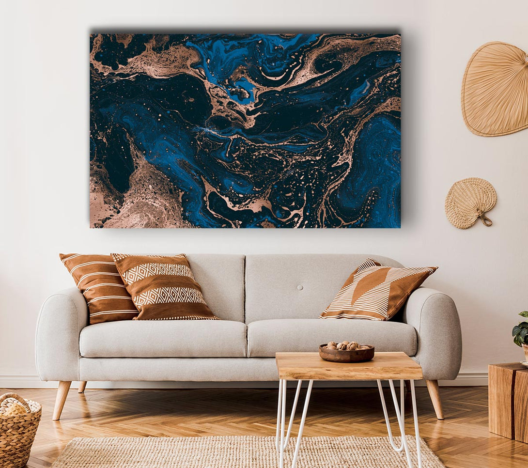 Picture of Ocean Oils And Bronze Canvas Print Wall Art