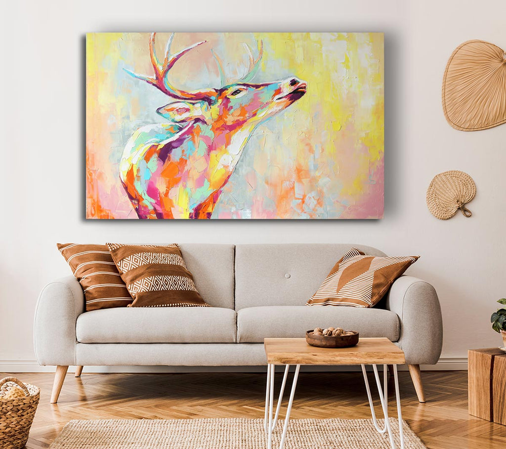 Picture of The Stag Looking Ahead Canvas Print Wall Art