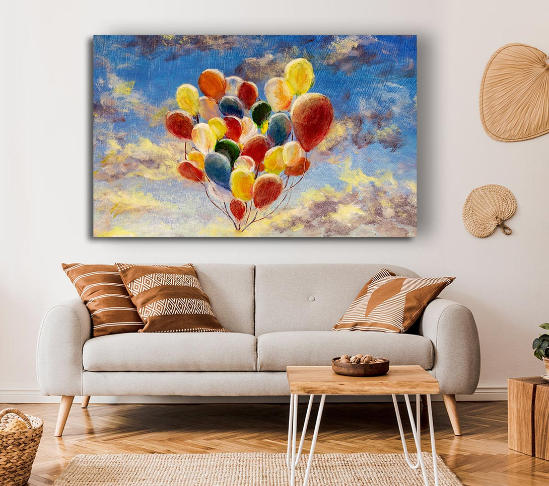 Picture of Balloons In The Sky Canvas Print Wall Art