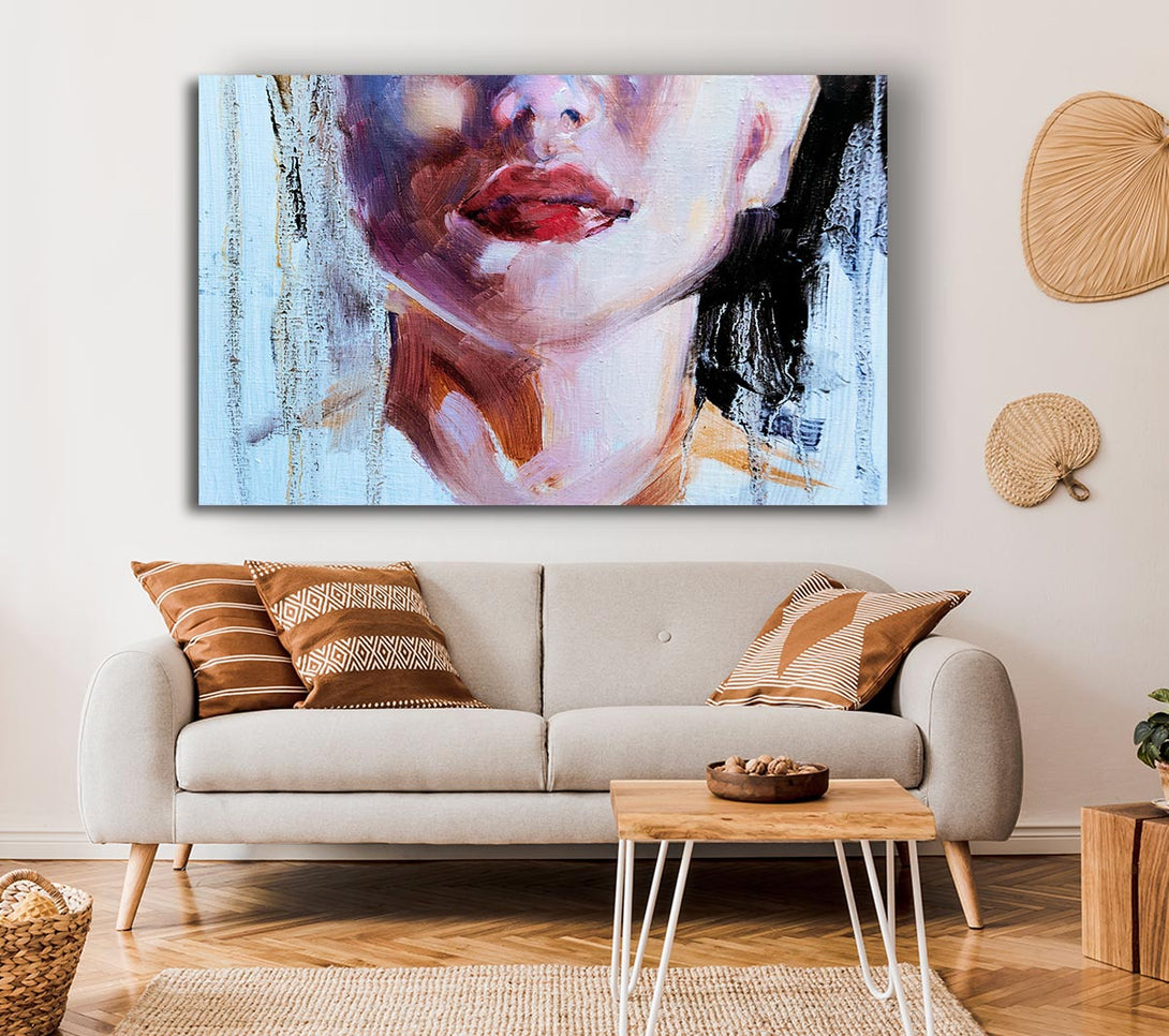 Picture of The Lips Of A Woman Canvas Print Wall Art