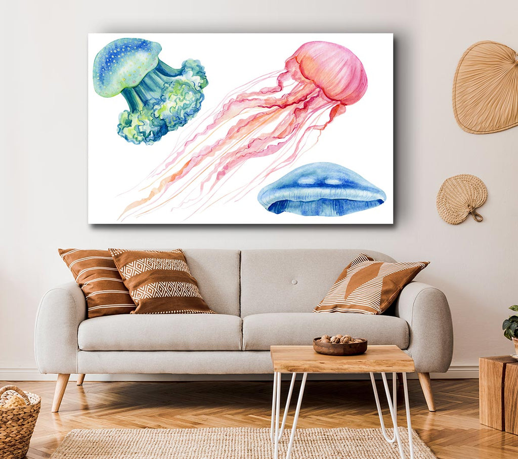 Picture of The Jellyfish Of The Sea Canvas Print Wall Art