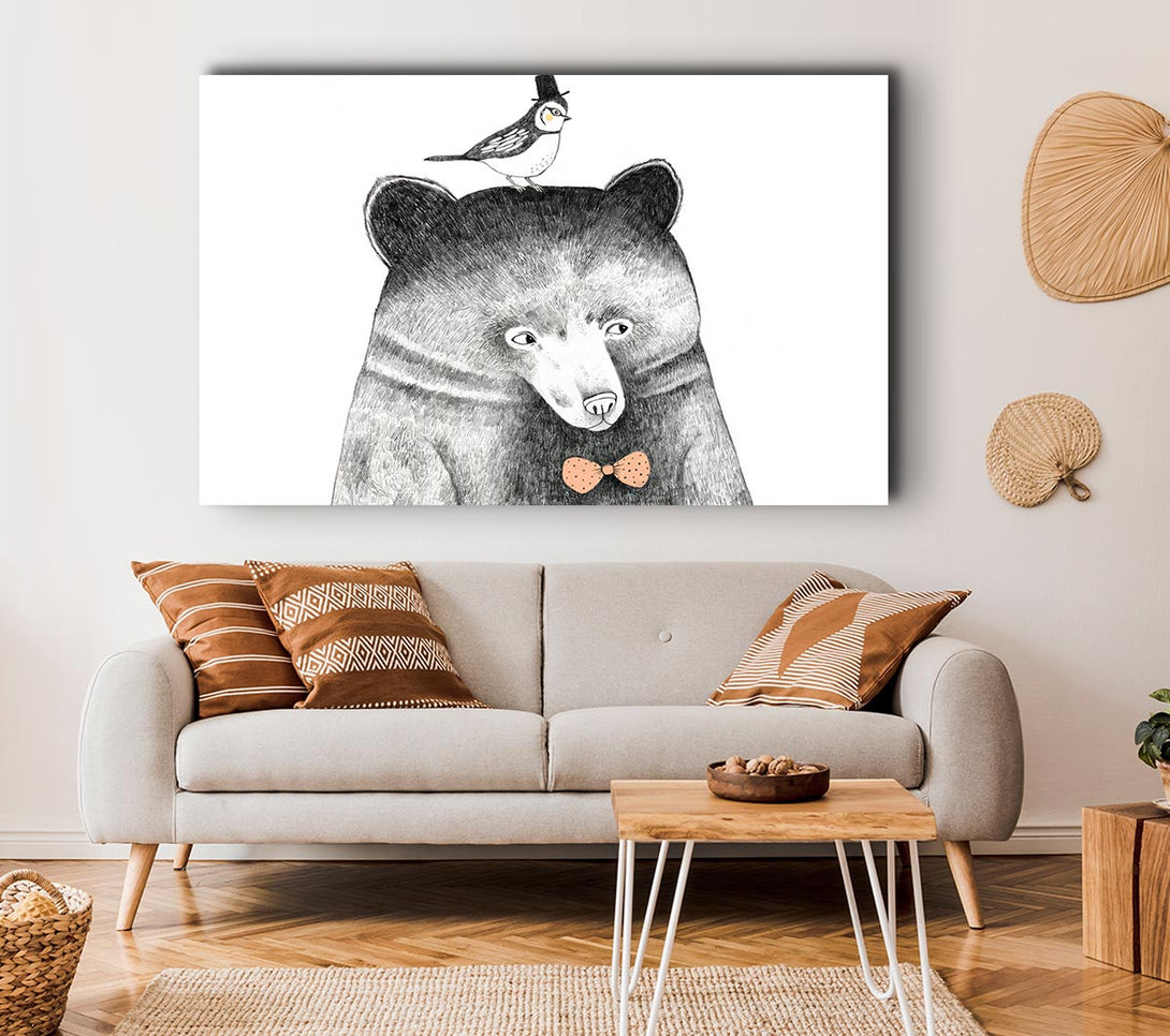  A Canvas Print of Bird And Bear Canvas Print