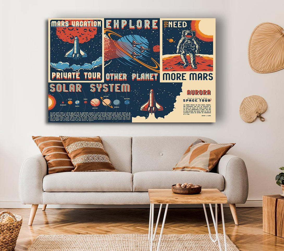 Picture of Explore The Planets Canvas Print Wall Art