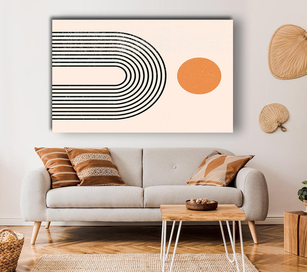Picture of Semi Circle Pattern Canvas Print Wall Art