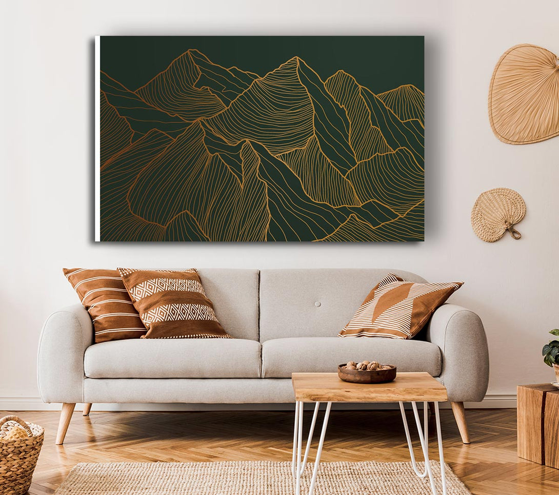 Picture of Mountains Of Gold Canvas Print Wall Art