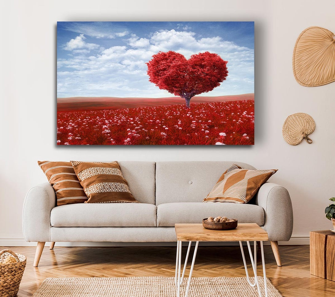 Picture of The Red Tree Heart Canvas Print Wall Art