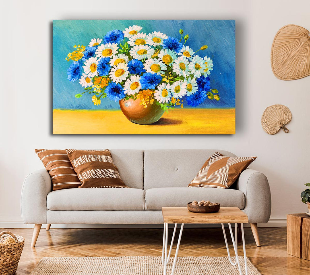 Picture of The Vase Of Daisies Canvas Print Wall Art