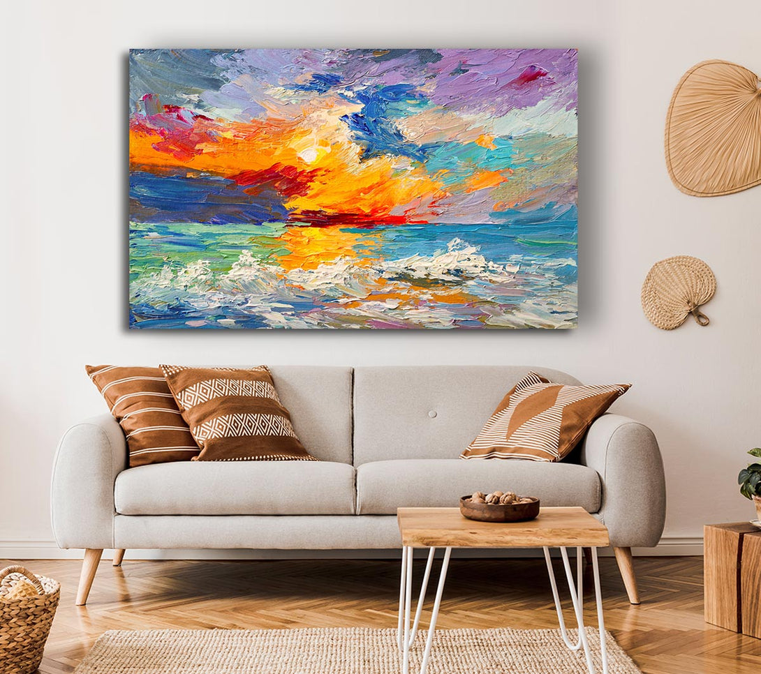 Picture of Stunning Sunset Explosion Canvas Print Wall Art