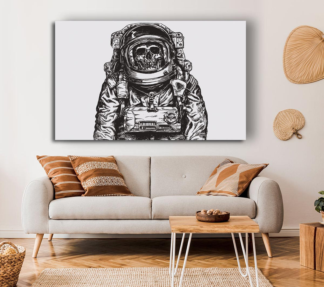 Picture of The Skeleton Space Explorer Canvas Print Wall Art