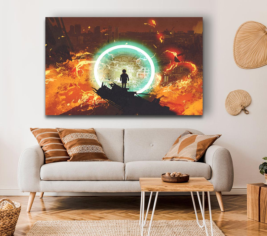 A Canvas Print of The Neon Ring Of Fire Canvas Art