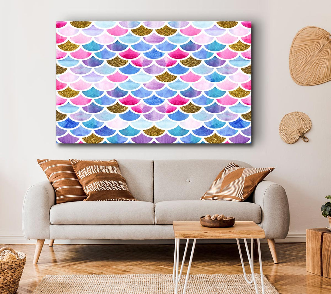  A Canvas Print of Mermaid Scales Canvas Wall Art