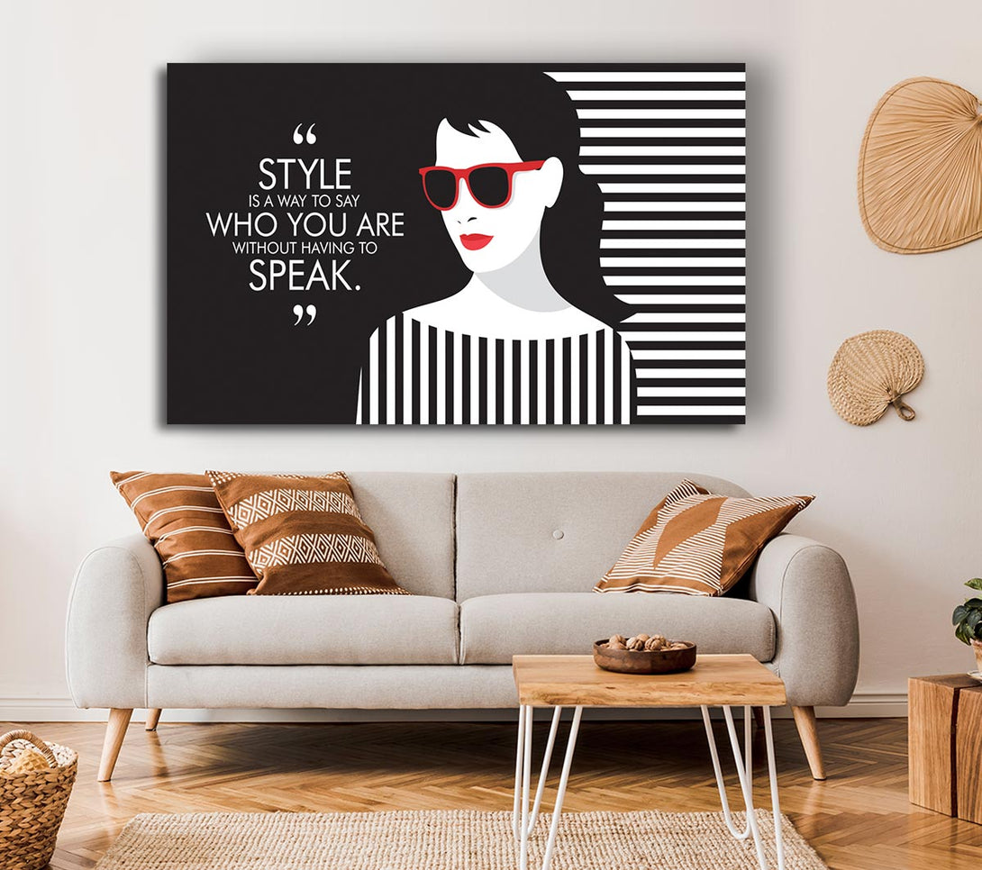 Picture of Style Fashion Quote Canvas Print Wall Art