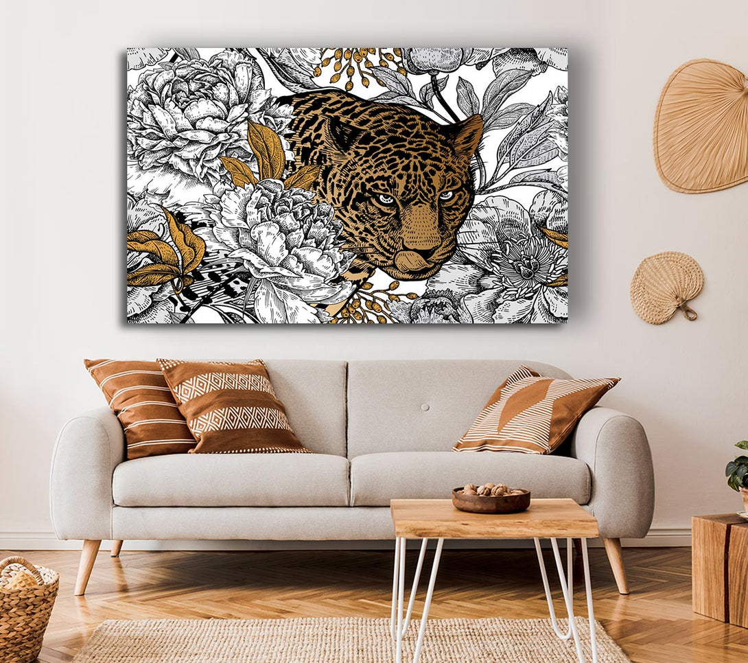  A Canvas Print of Stunning Leopard Flowers Canvas Art
