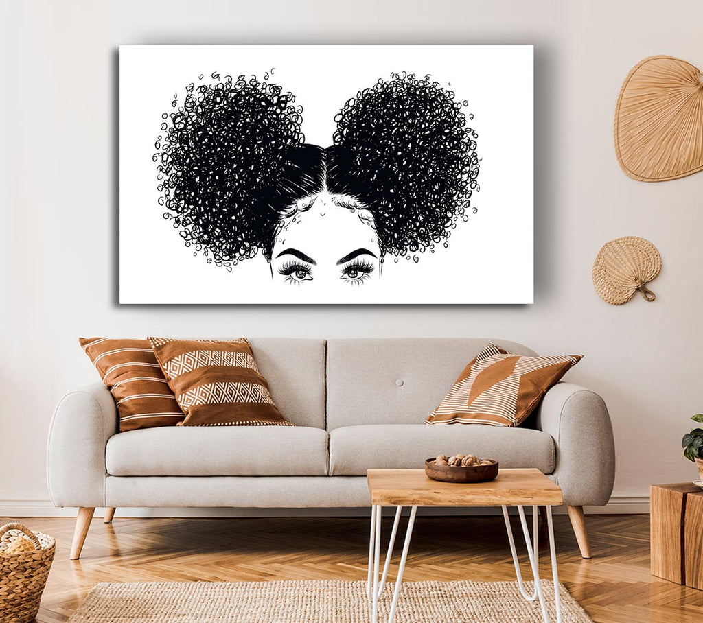 Picture of Funk Hair Woman Canvas Print Wall Art