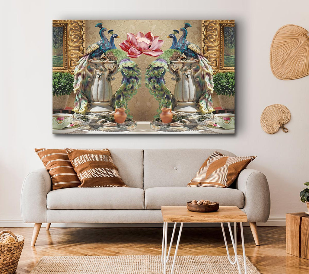 Picture of Peacocks Of Royalty Canvas Print Wall Art