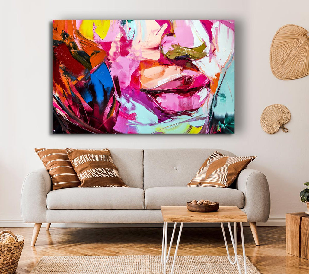 Picture of The Lips Of Colour Canvas Print Wall Art