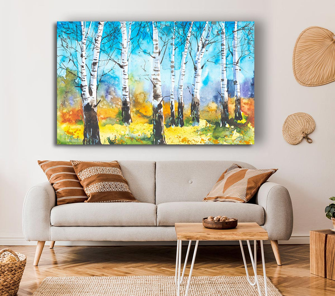 Picture of The Beautiful Birch Trees Canvas Print Wall Art