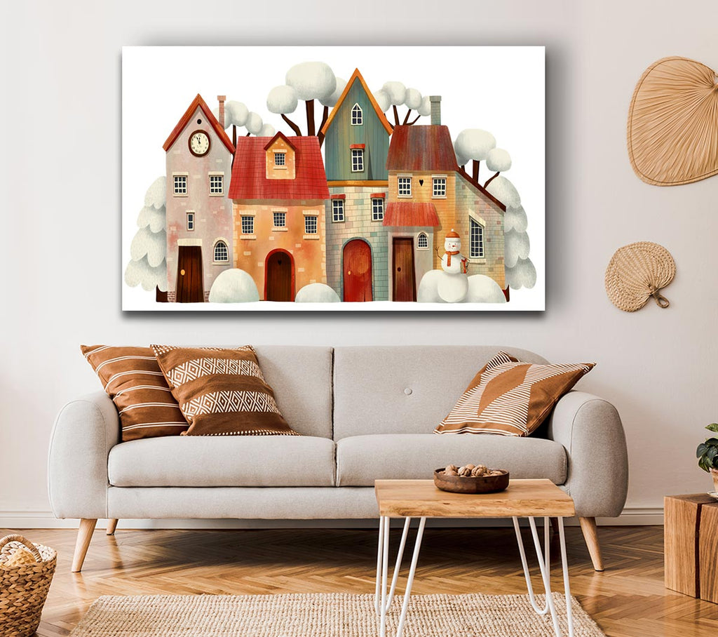Picture of Stack Of Houses Canvas Print Wall Art