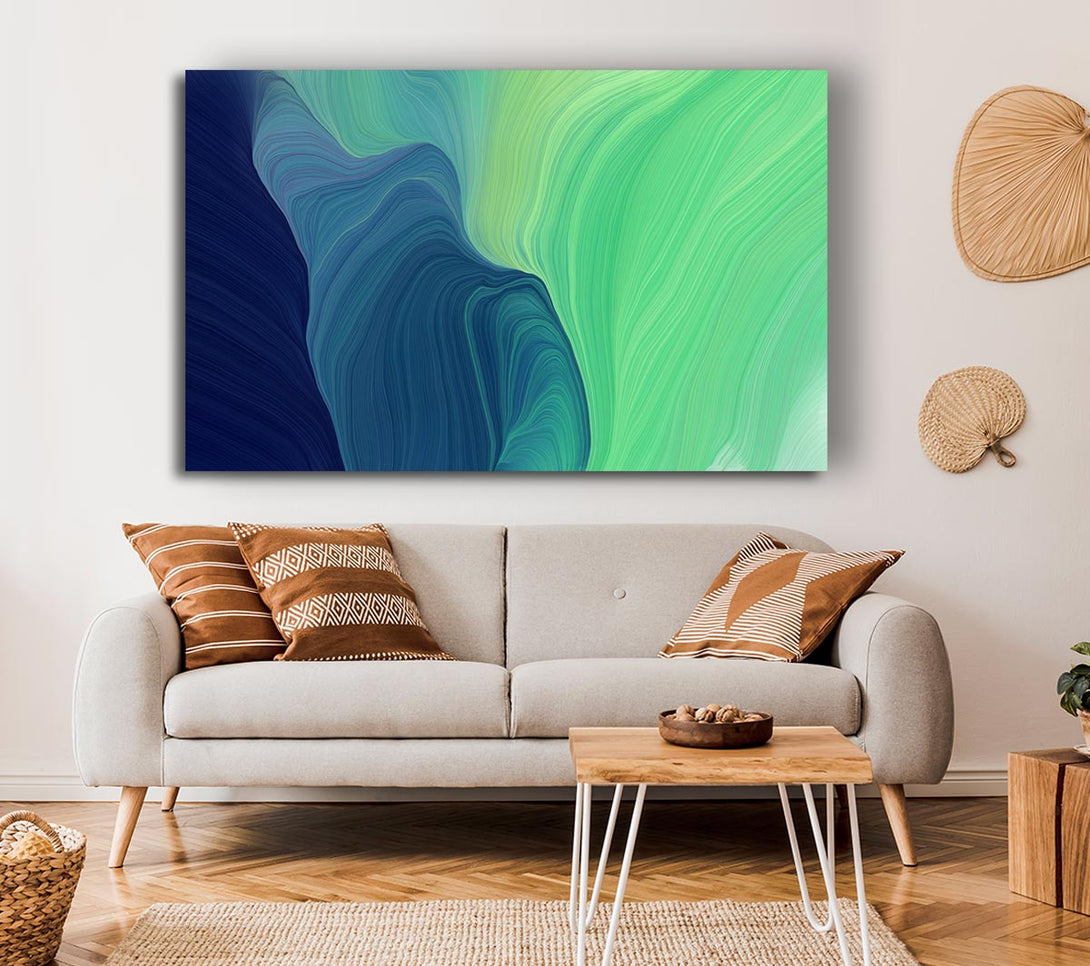 Picture of Green Formation Of Colour Canvas Print Wall Art