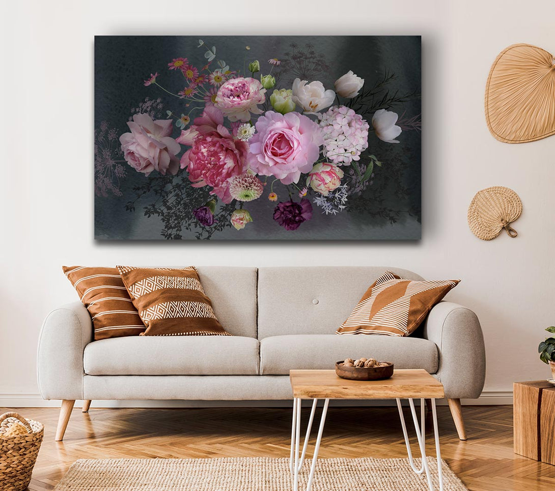 Picture of Realism Flowers Canvas Print Wall Art