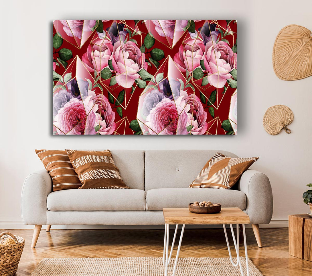 Picture of Triangulation Of Roses Canvas Print Wall Art