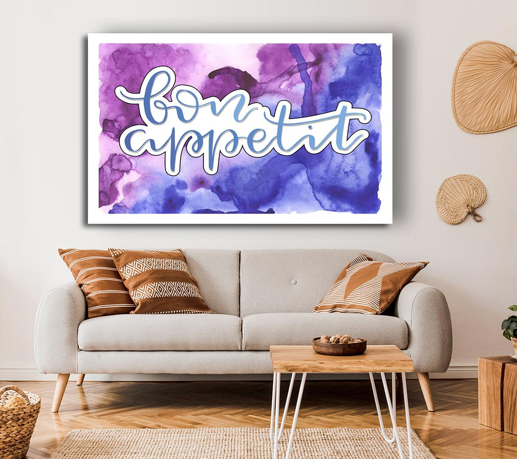 Picture of Bon Appetit Saying Canvas Print Wall Art