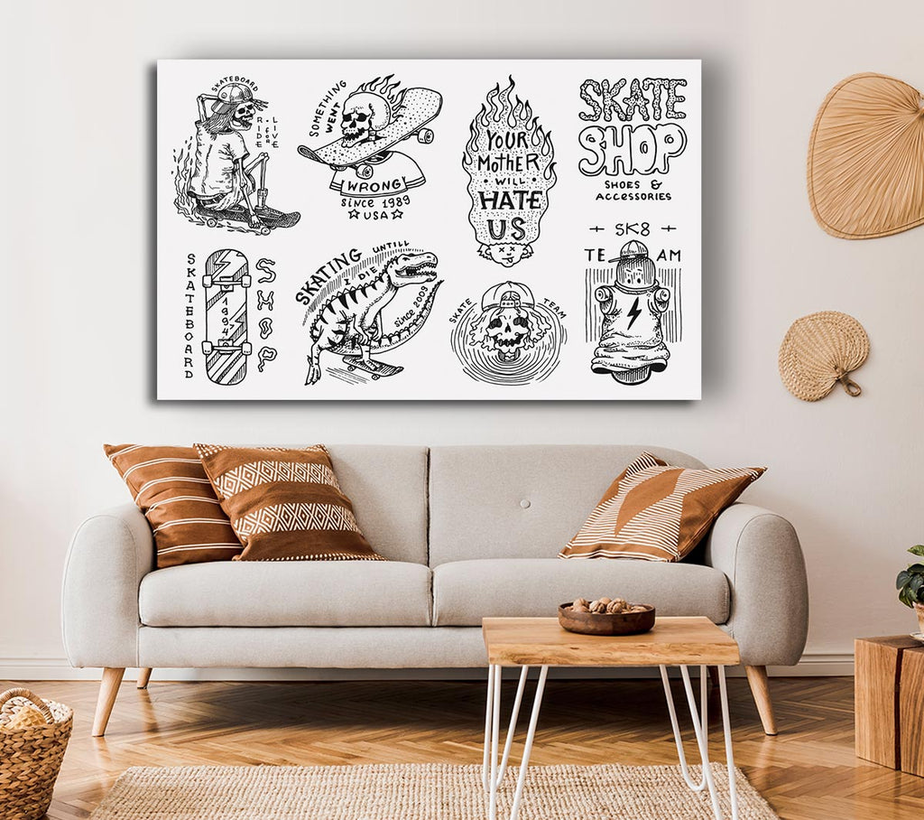 Picture of The Skate Shop Canvas Print Wall Art