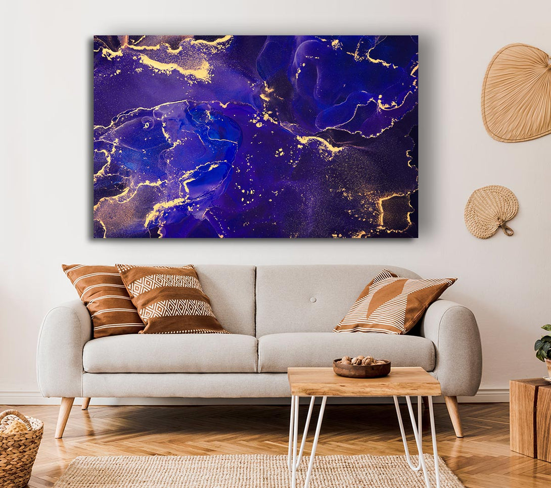 Picture of Royal Blue Glitter Canvas Print Wall Art