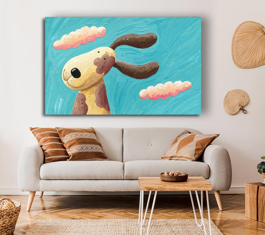 Picture of The Dog In The Wind Canvas Print Wall Art