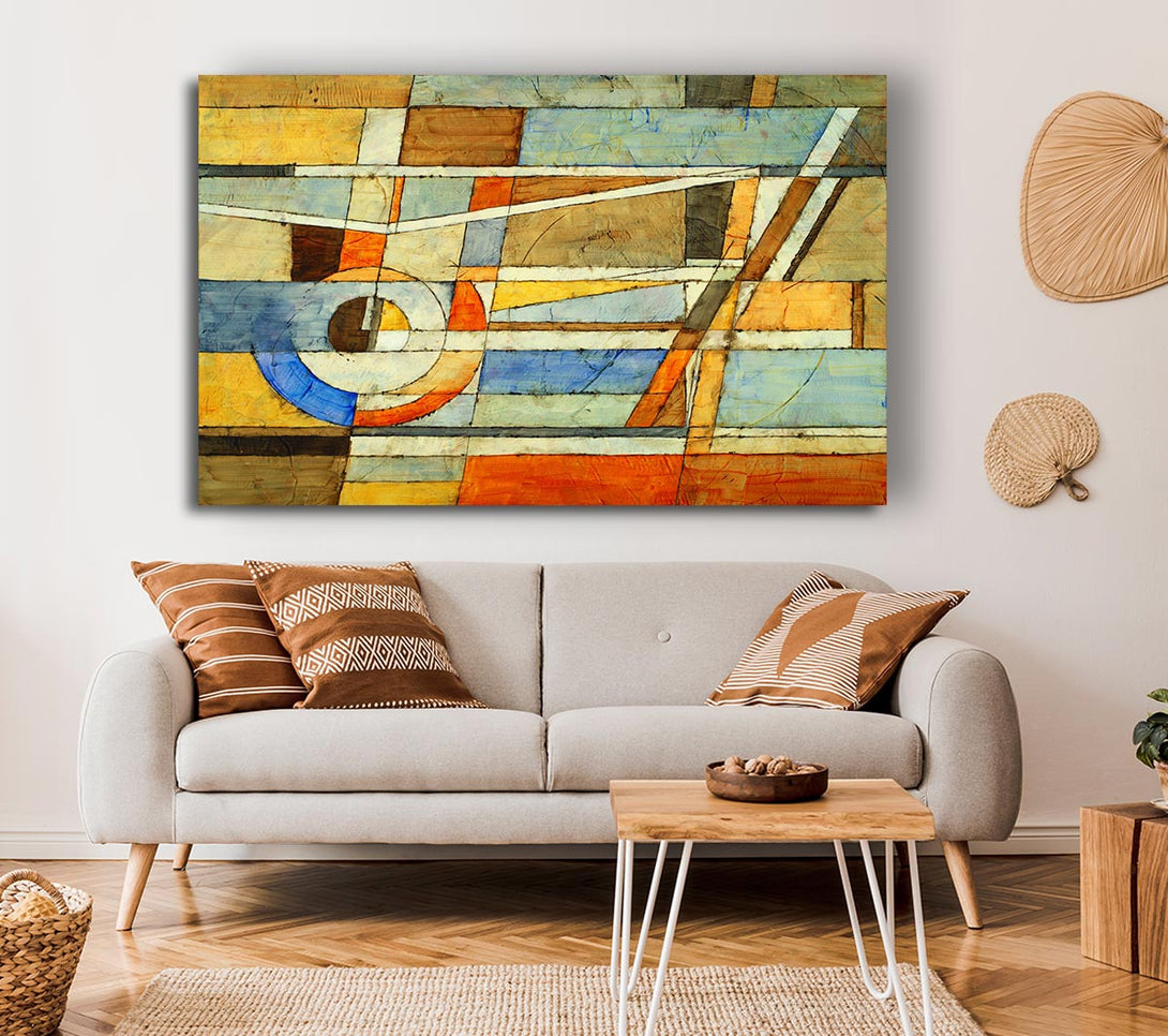 Picture of Abstract Grids Of Colours Canvas Print Wall Art