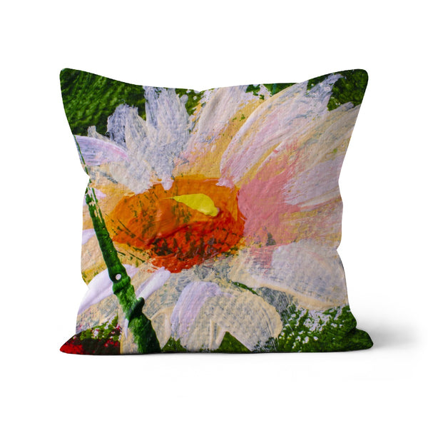 White Daisy Flowers Cushion