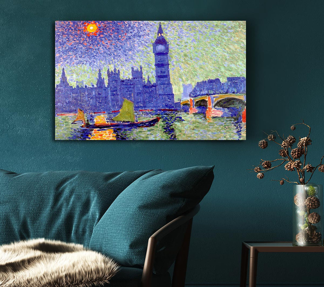 Picture of Claude Monet Thames Canvas Print Wall Art