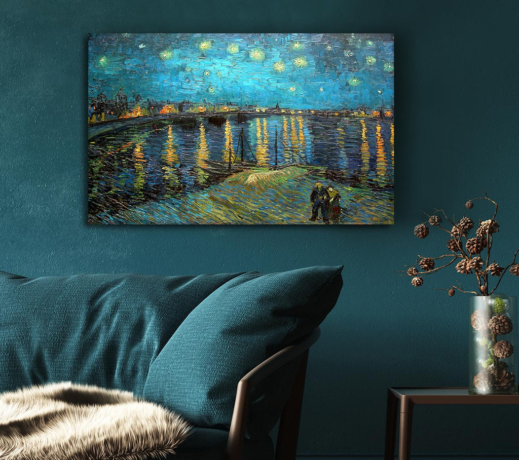 Picture of Van Gogh Starry Night Over The Rhone Canvas Print Wall Art
