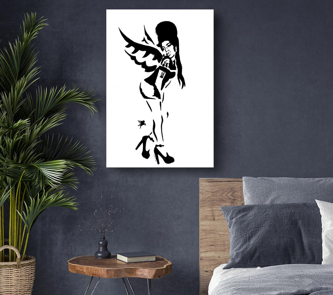 Picture of Amy Winehouse Wings Canvas Print Wall Art