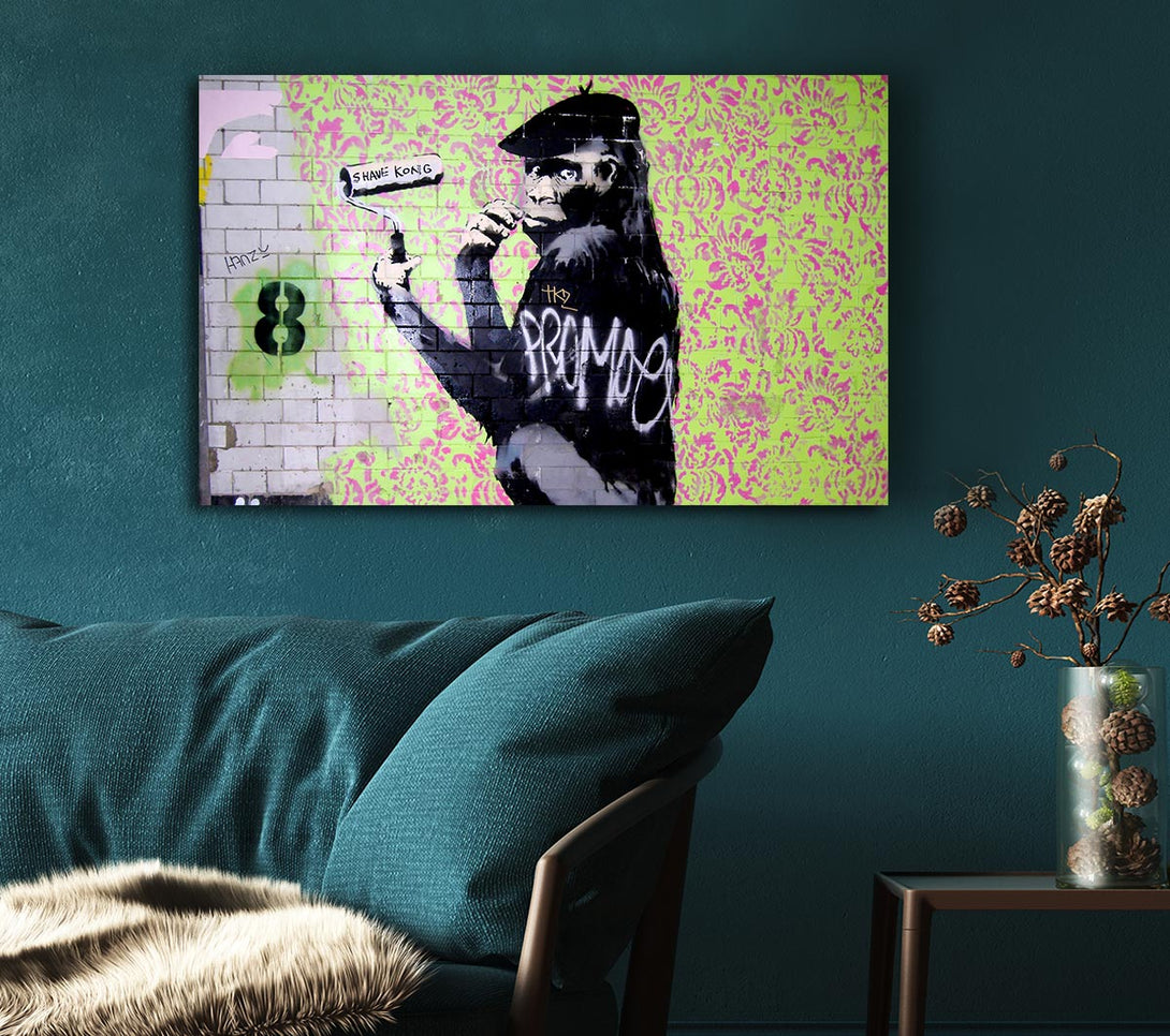 Picture of Chimp Artist Canvas Print Wall Art