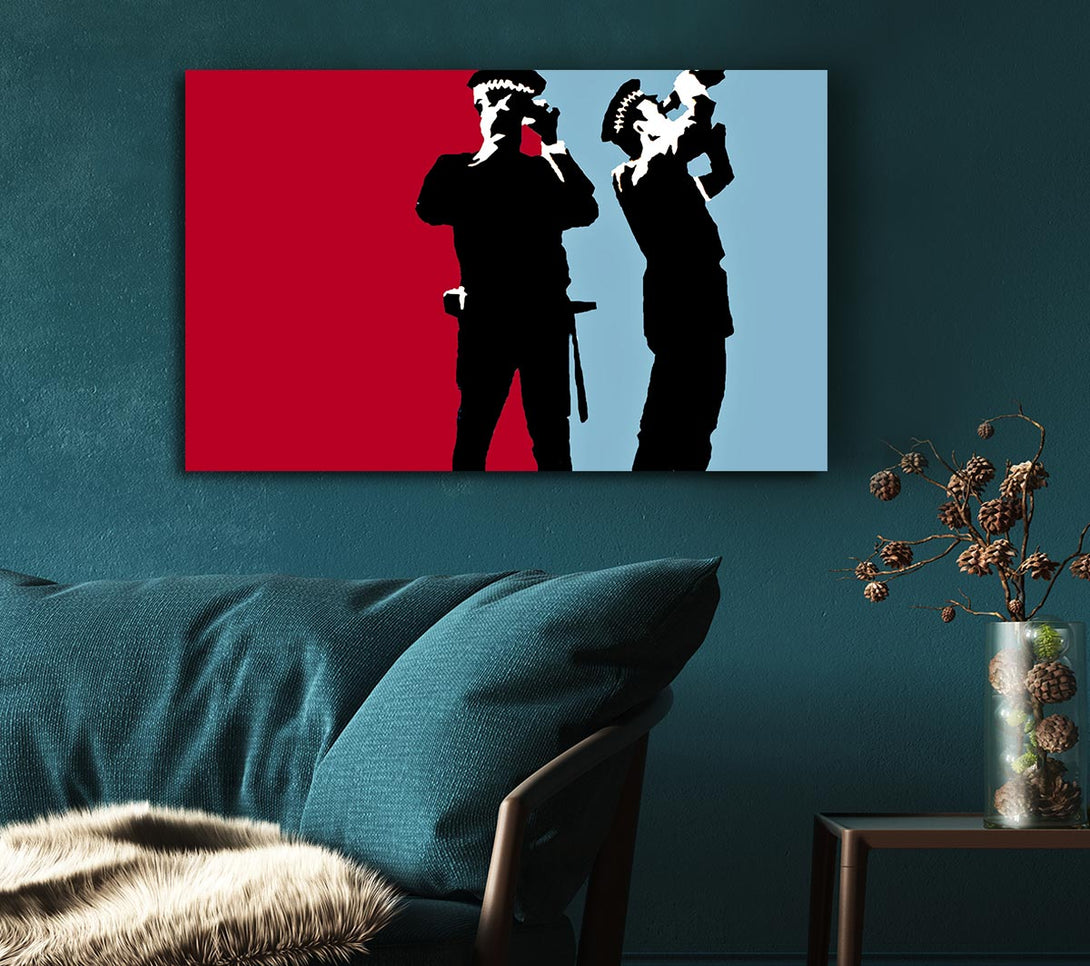 Picture of Constabulary Blue Red Canvas Print Wall Art