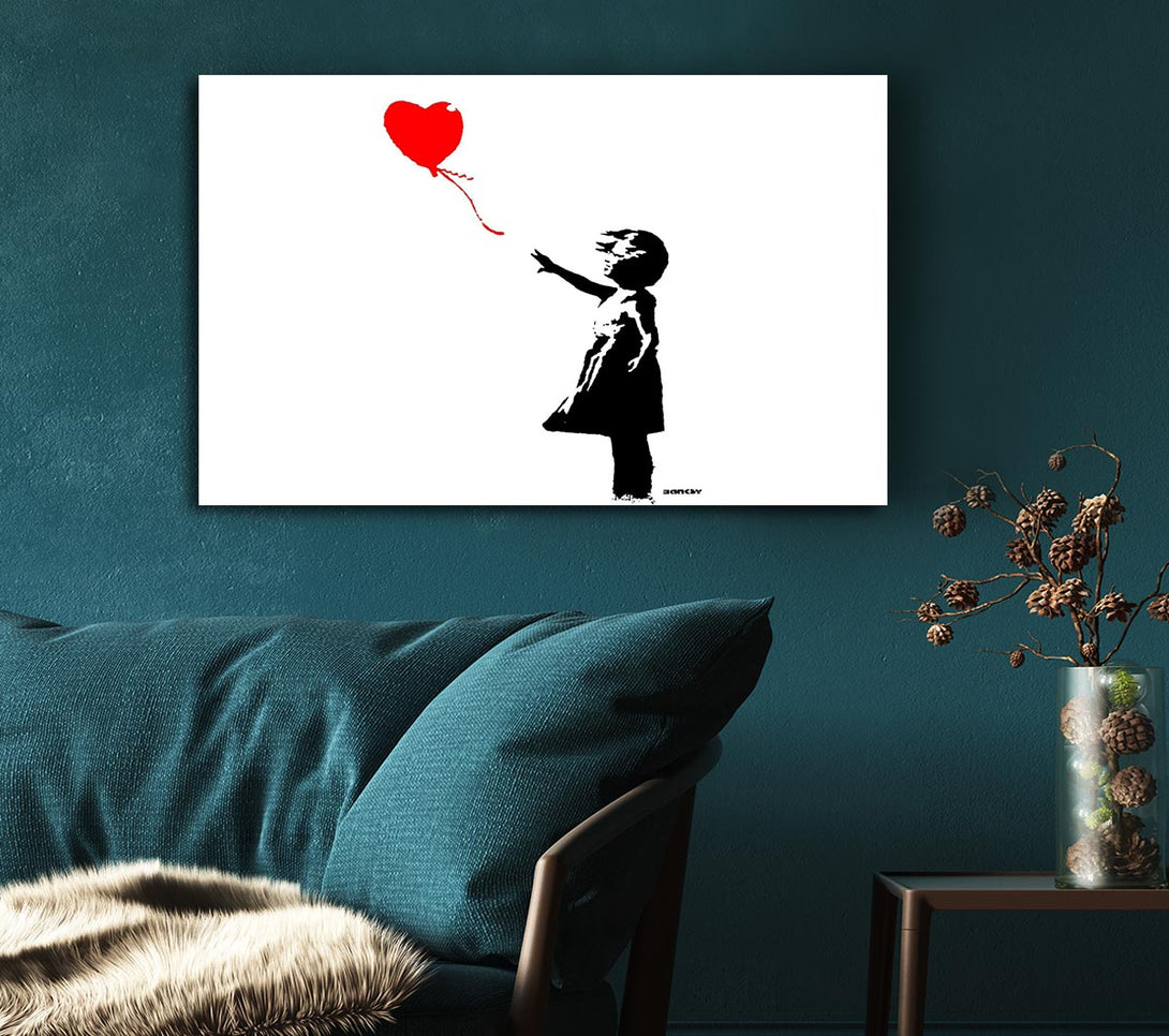 Picture of Heart Girl Canvas Print Wall Art