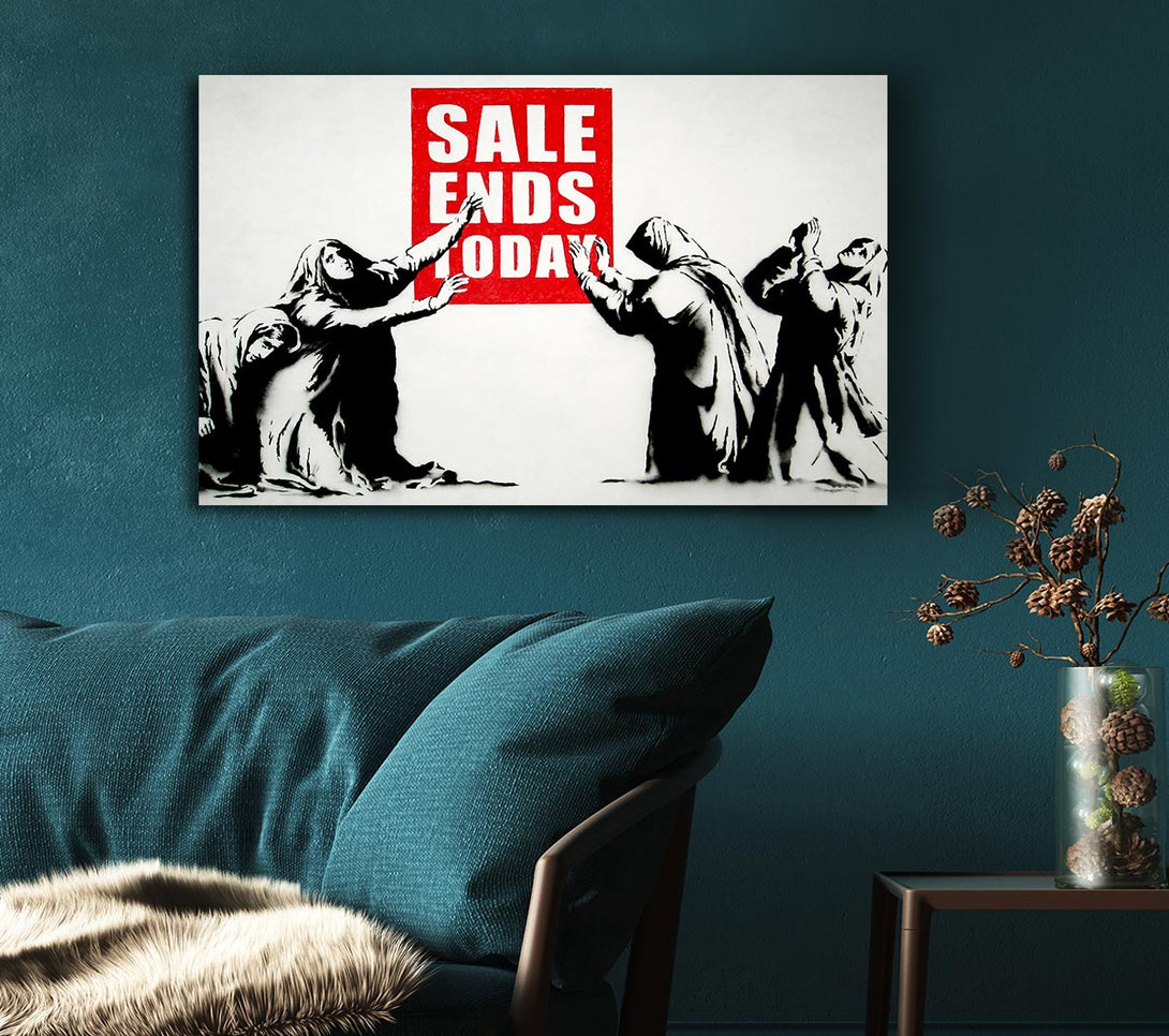  A Canvas Print of Banksy Homage To The Sales Canvas Wall Art