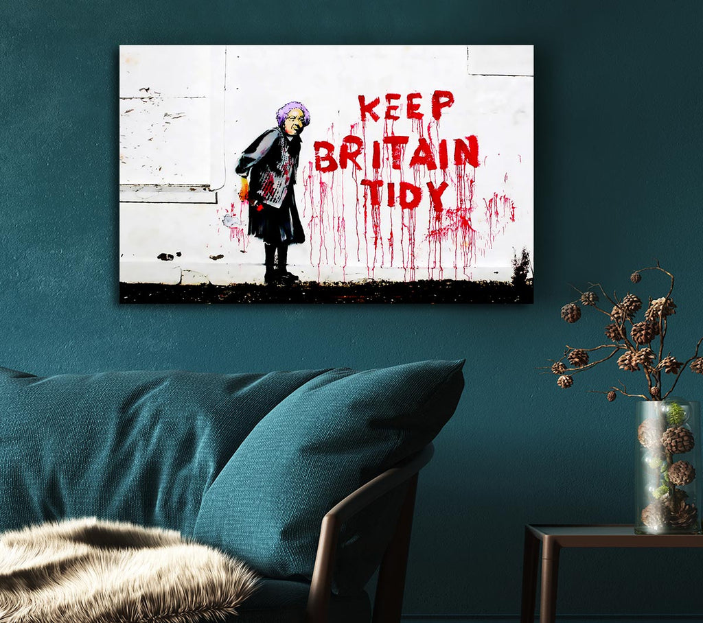 Picture of Keep Britain Tidy Canvas Print Wall Art