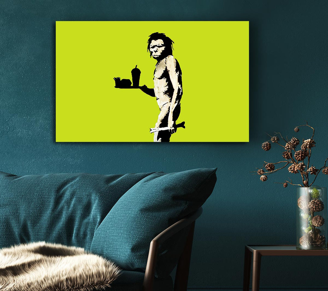 Picture of Mcdonalds Caveman Lime Canvas Print Wall Art