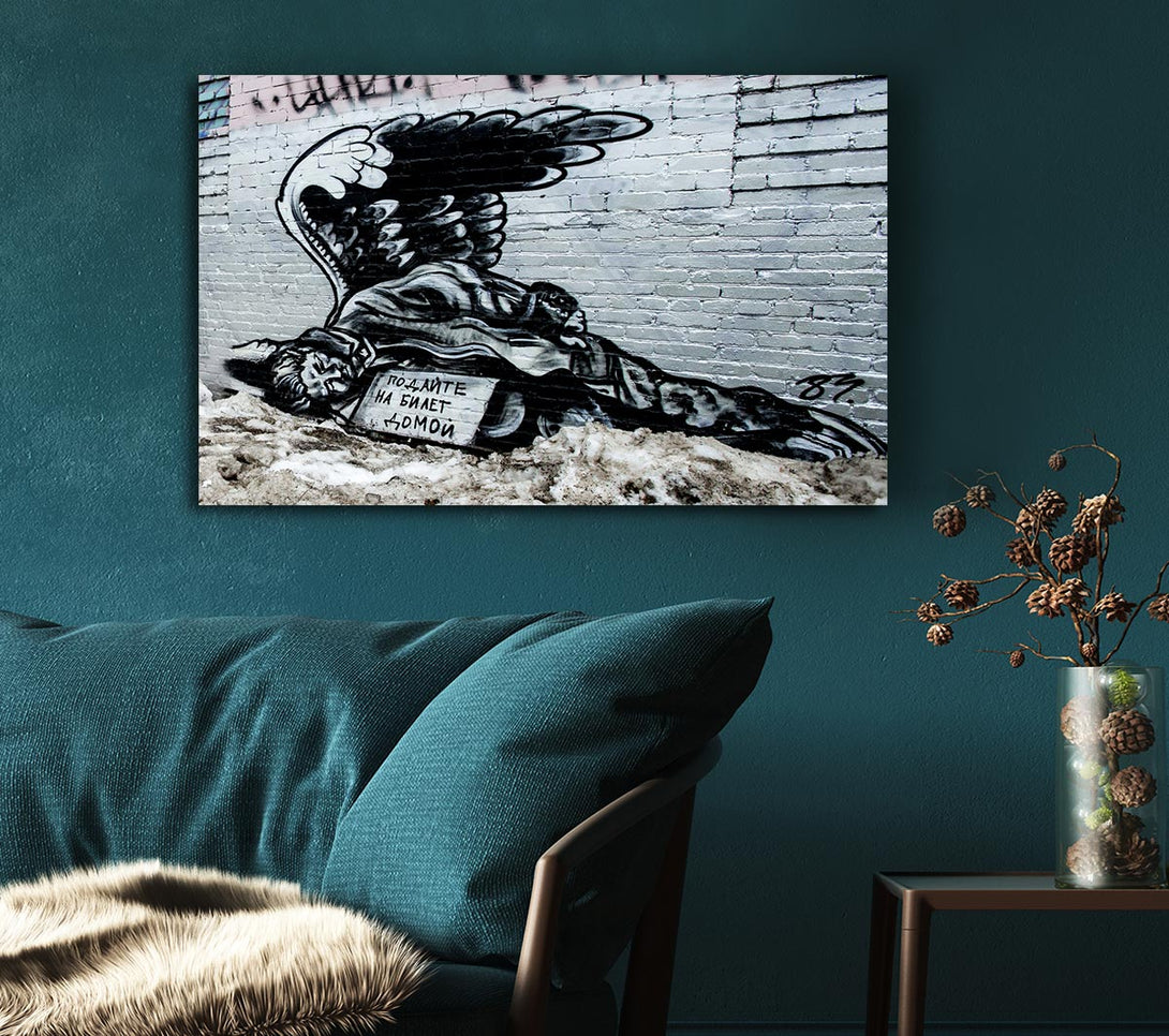 Picture of Russian Banksy Canvas Print Wall Art