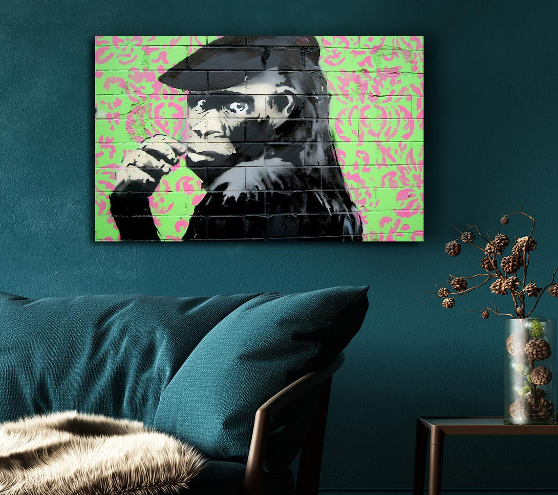 Picture of Monkey Cap Canvas Print Wall Art