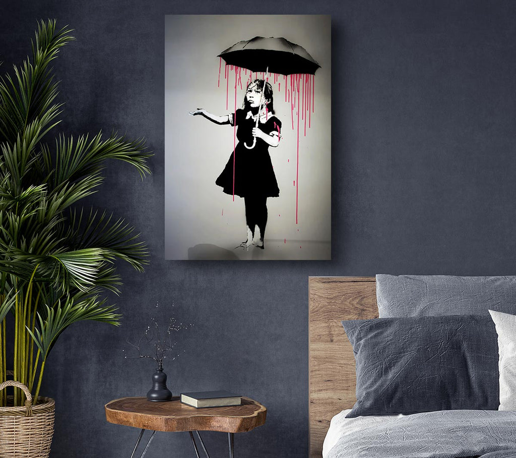 Picture of Umbrella Girl Canvas Print Wall Art