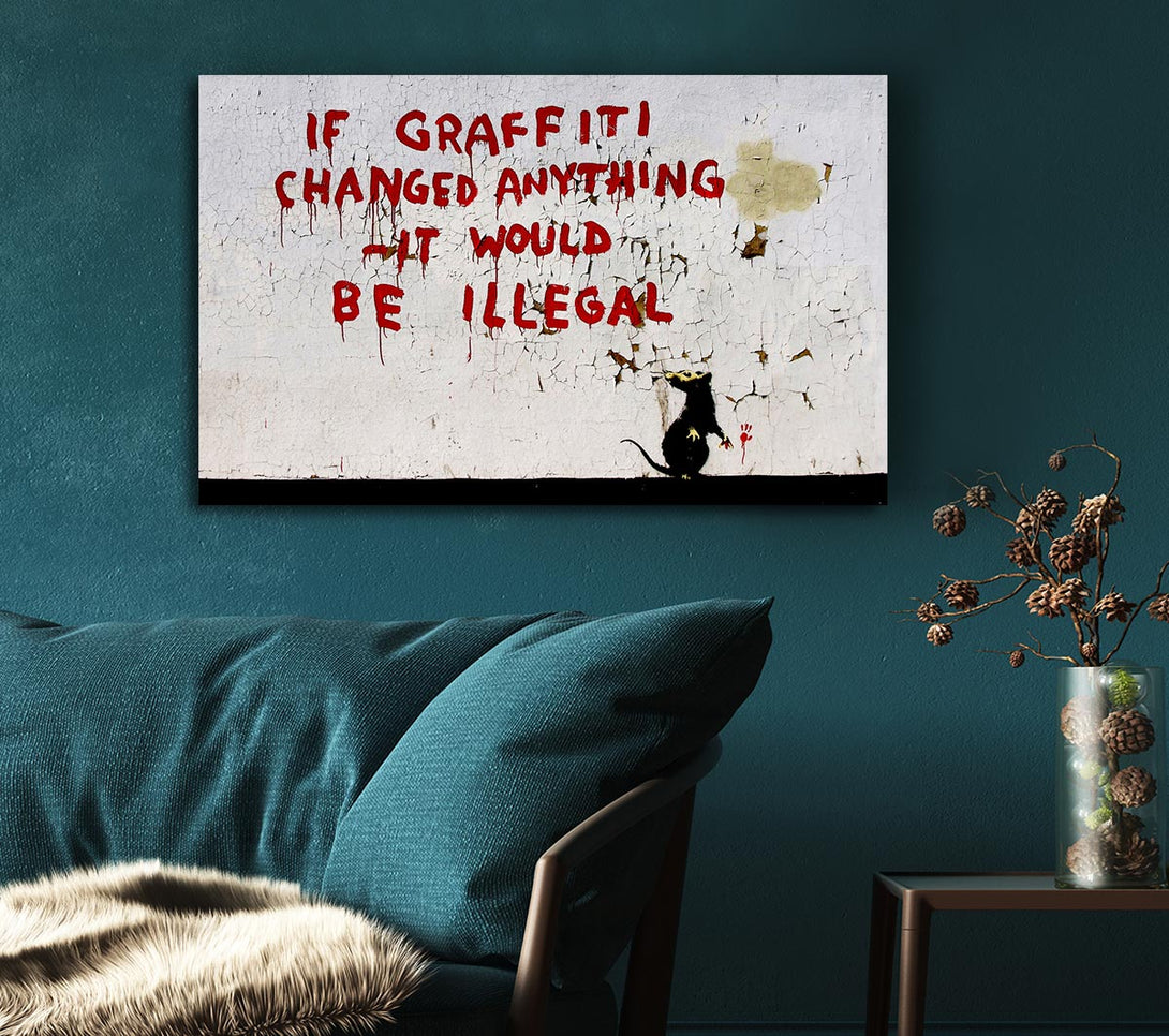 Picture of If Graffiti Changed Canvas Print Wall Art
