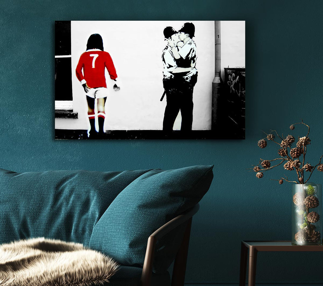 Picture of Kissing Coopers Football Canvas Print Wall Art