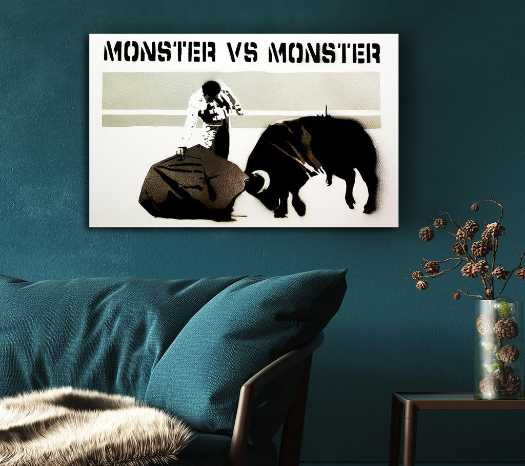 Picture of Monster Vs Monster Canvas Print Wall Art