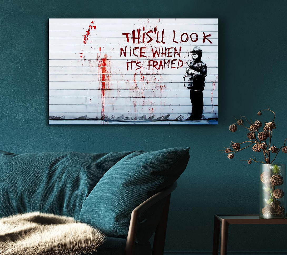  A Canvas Print of Banksy This Ll Look Nice When Its Framed Canvas Art