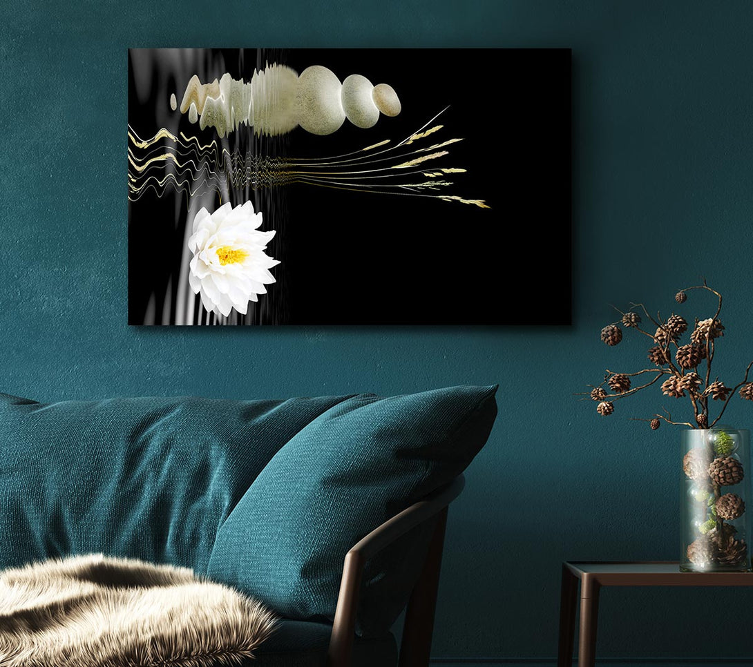 Picture of Waterlily Reflection Ripples Canvas Print Wall Art