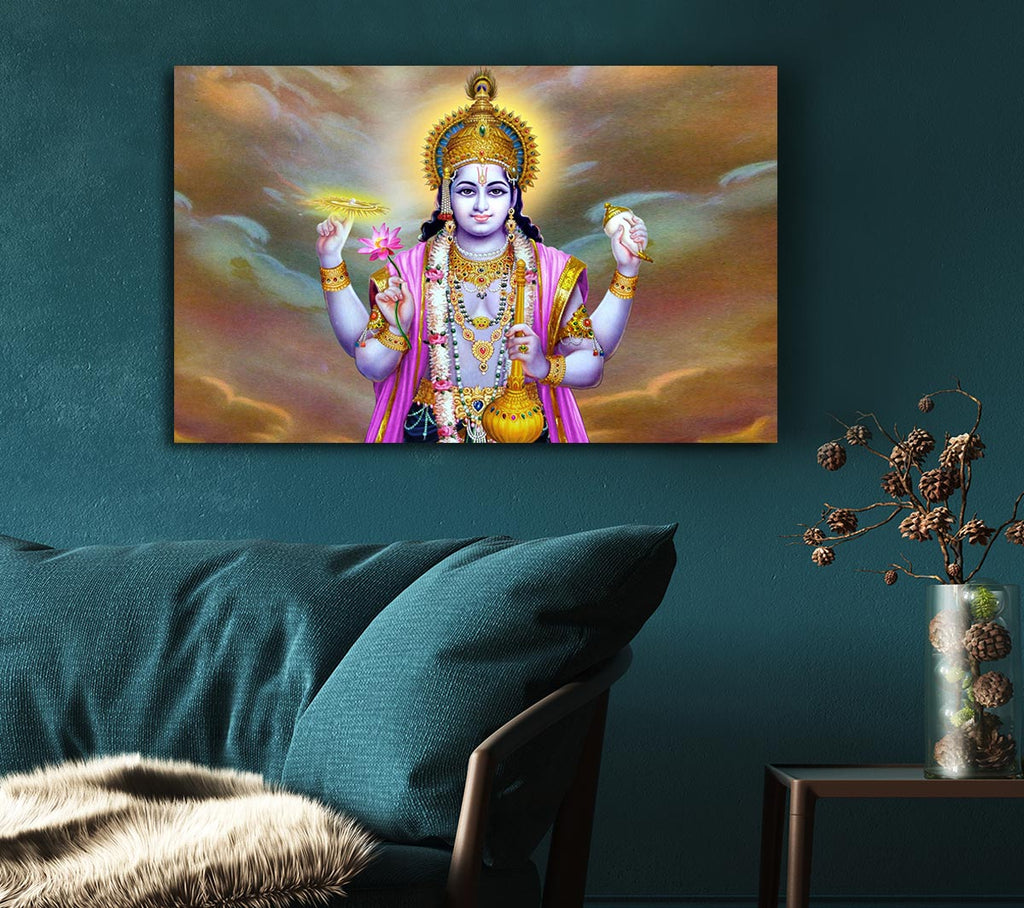 Picture of Hindu Vishnu Canvas Print Wall Art