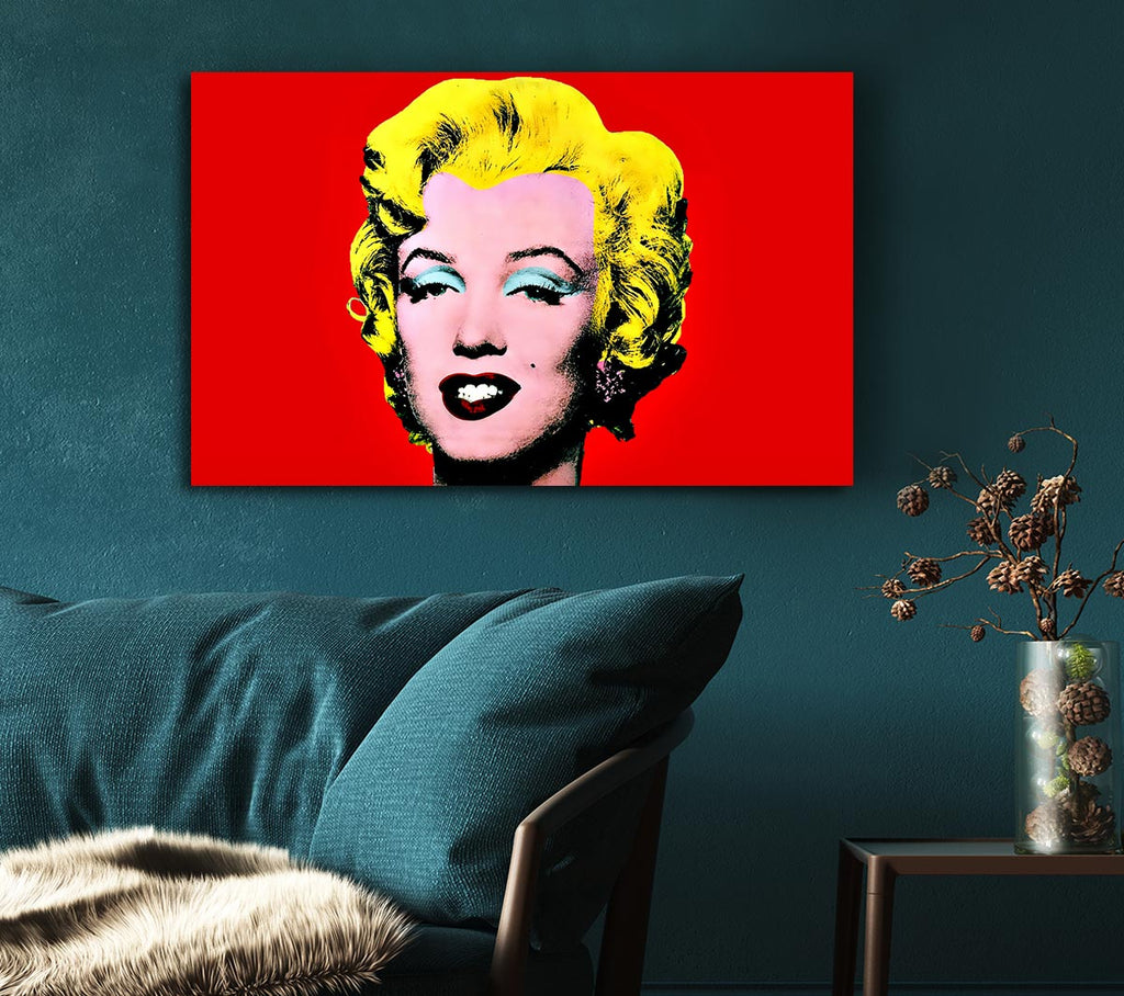 Picture of Marilyn Monroe Red Canvas Print Wall Art